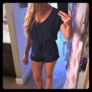 Others Follow navy blue romper medium